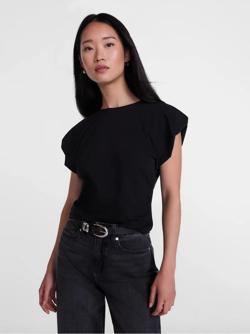 Scenario Women's and Women's Plus Tee with Short Bubble Cap Sleeves, Sizes XS-4X | Walmart (US)