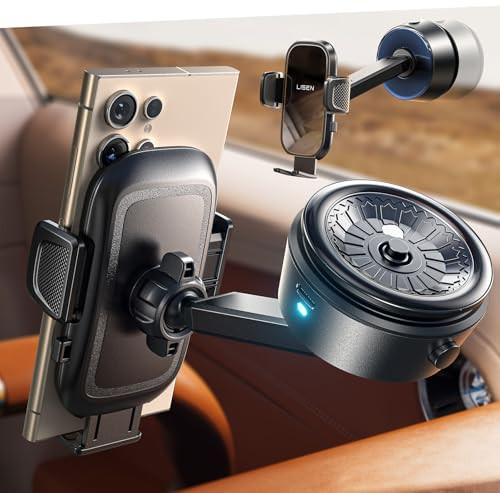 LISEN Car Phone Holder Mount,Electric Suction Cup Phone Mount,0% Incident Security Monitor ＆ 0.1S Operation ＆ Fit Any Angle,Any Position for iPhone Android and All Smartphones,All Thick Case | Amazon (US)