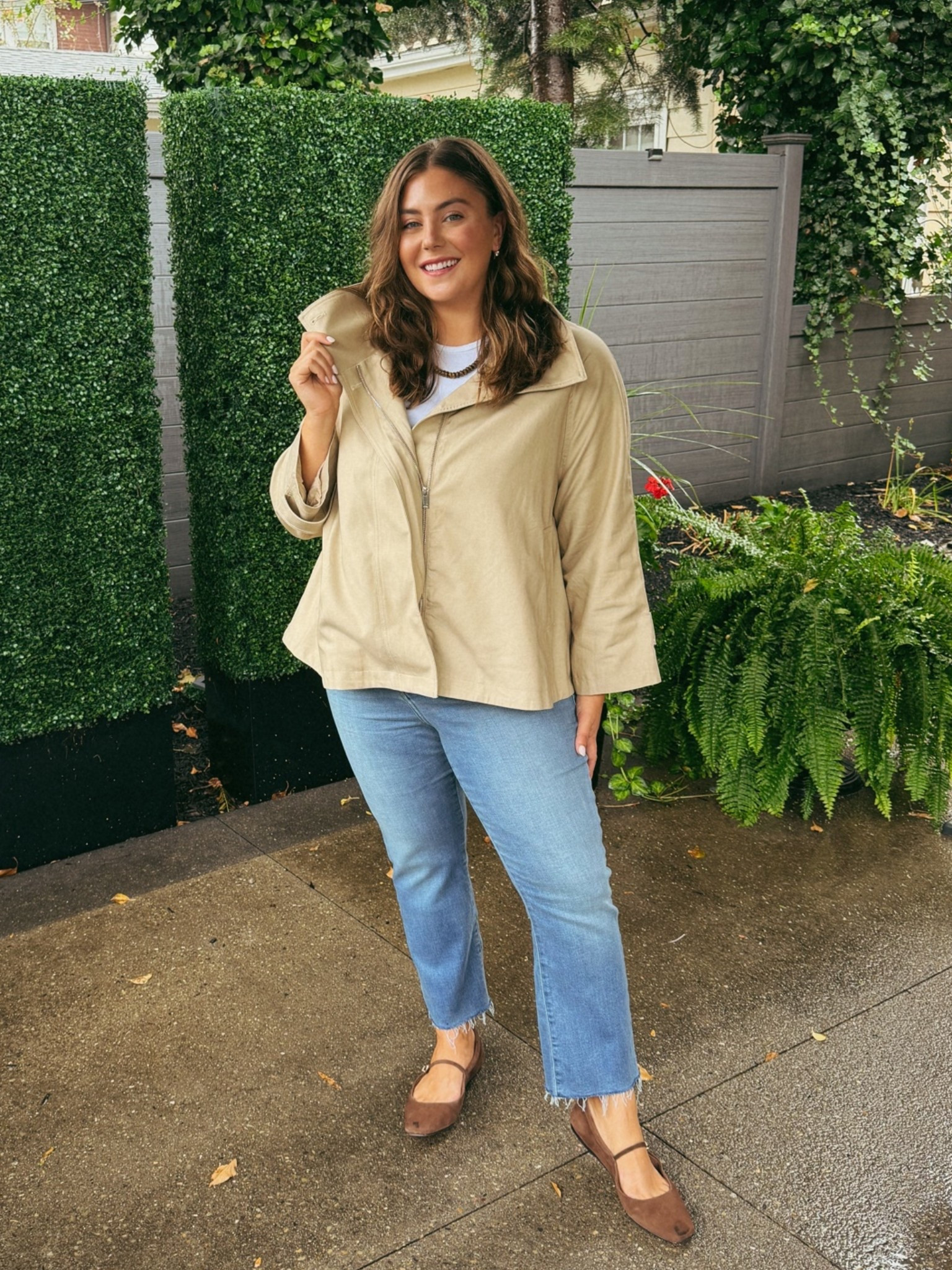 Fall fashion - fall jacket - funnel neck jacket - cropped trench - fall denim - wearing size XL in jacket, XXL in top, 16Plus in jeans.

#LTKootd #LTKSeasonal #LTKPlusSize