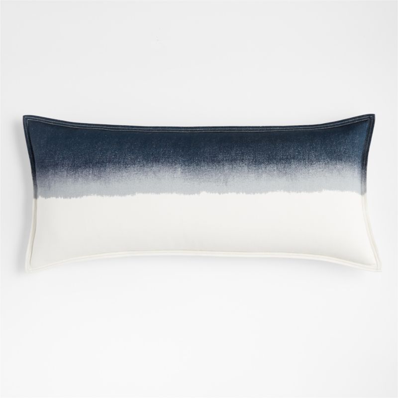 Tulare 36"x16" Dip-Dyed Blue Pillow Cover | Crate and Barrel | Crate & Barrel