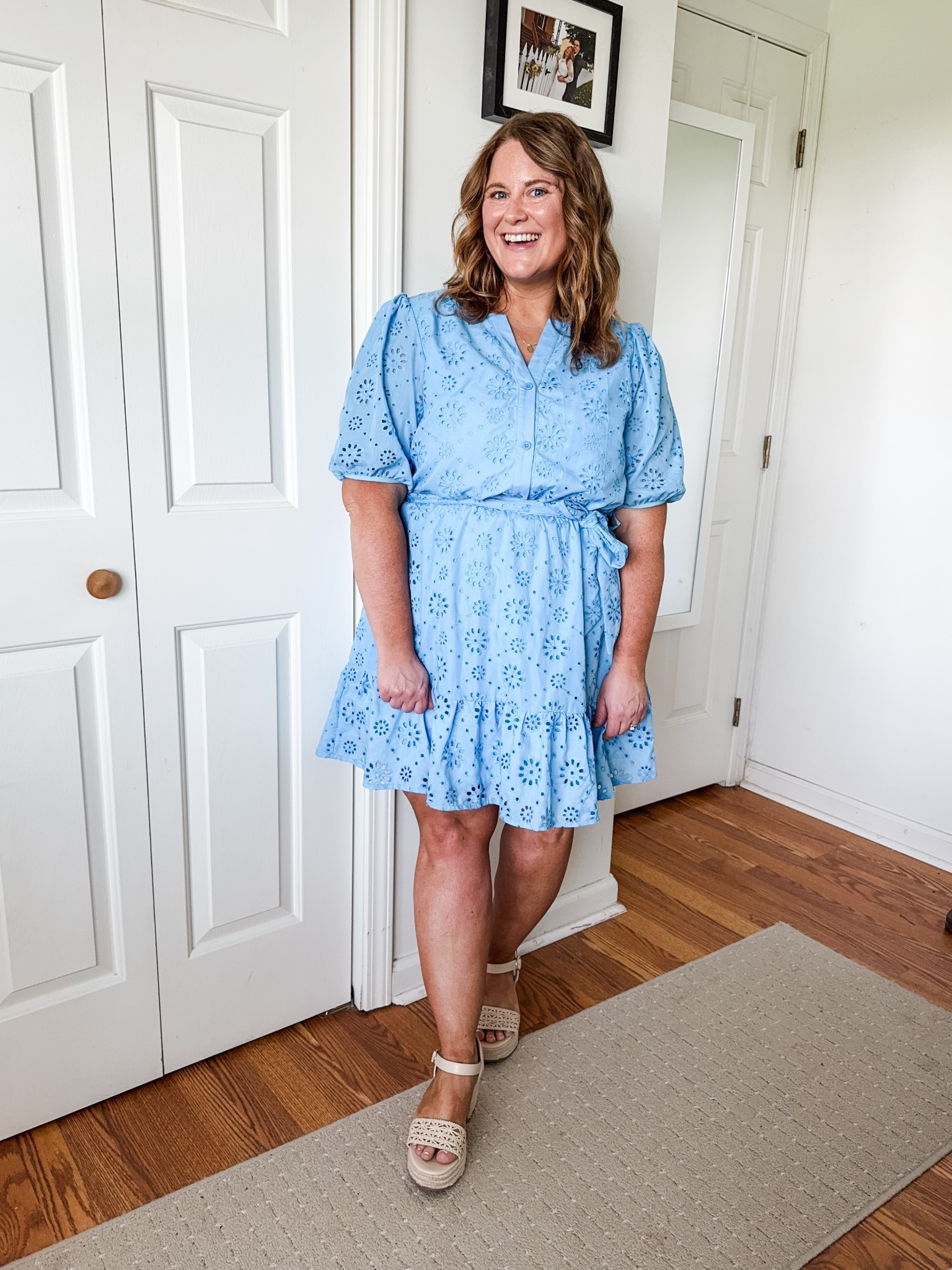 This dress is so pretty with the eyelet detail.  I’m wearing an XL but would prefer a large.  

#LTKWedding #LTKSeasonal #LTKMidsize