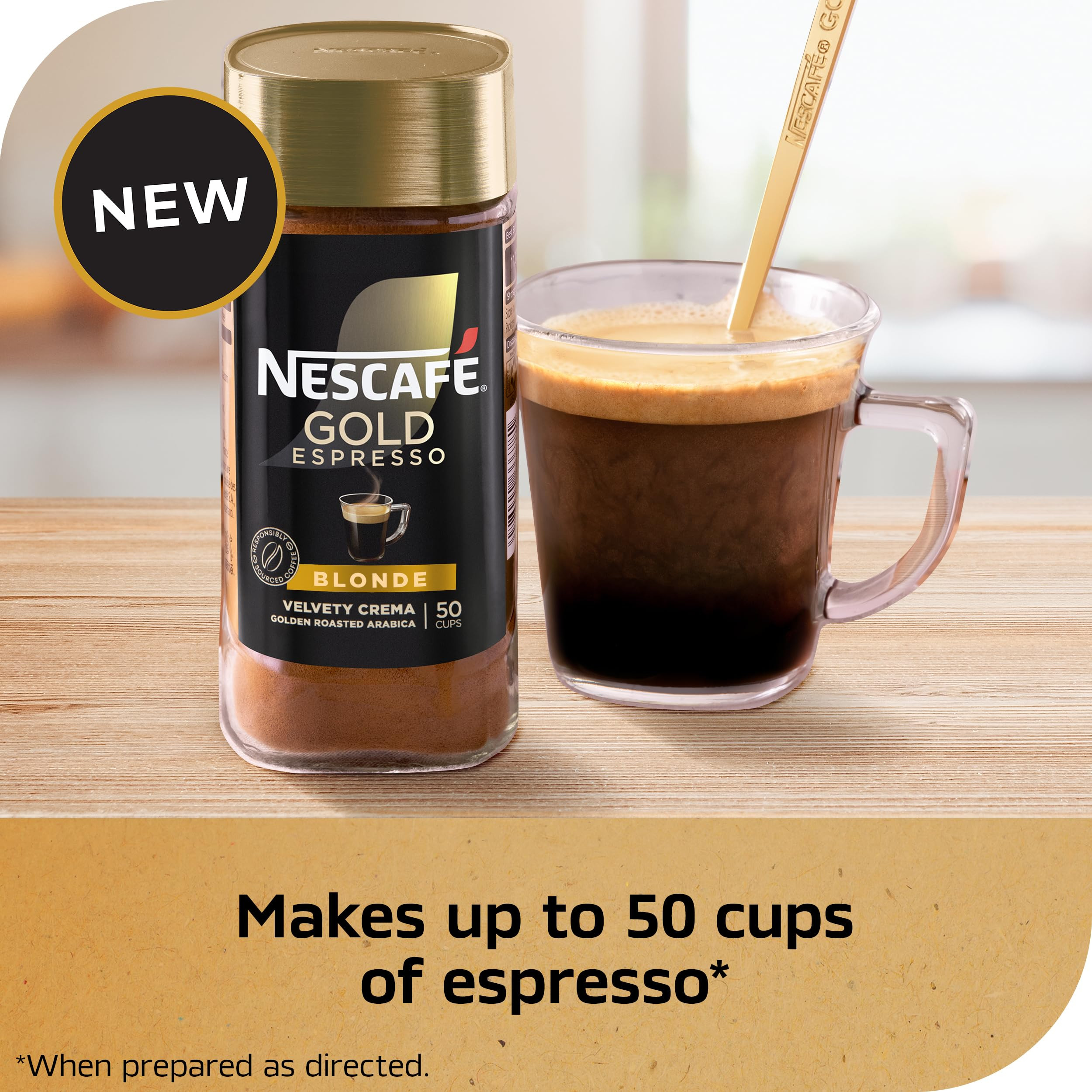 NESCAFÉ Gold Espresso Blonde, Instant Coffee, 3.5 oz | Amazon (US)