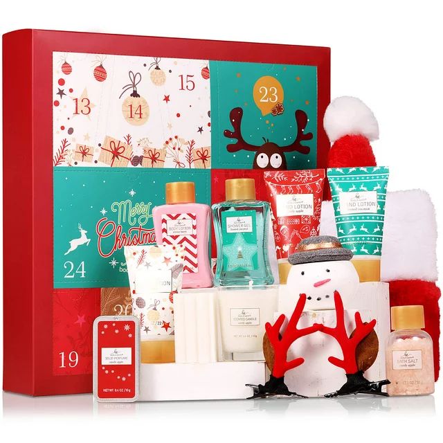 Bath and Body Xmas Holiday Gift Sets for Women, 12 Pcs Advent Calendar, Multi-scente skin Care Sp... | Walmart (US)
