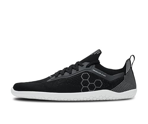 Vivobarefoot Primus Lite Knit Mens Barefoot Shoes | Build Strength, Balance & Mobility | Lightweight for Training & Running | Wide Fit Grounding Shoes | Flexible Knit | Obsidian | 11 | Amazon (US)