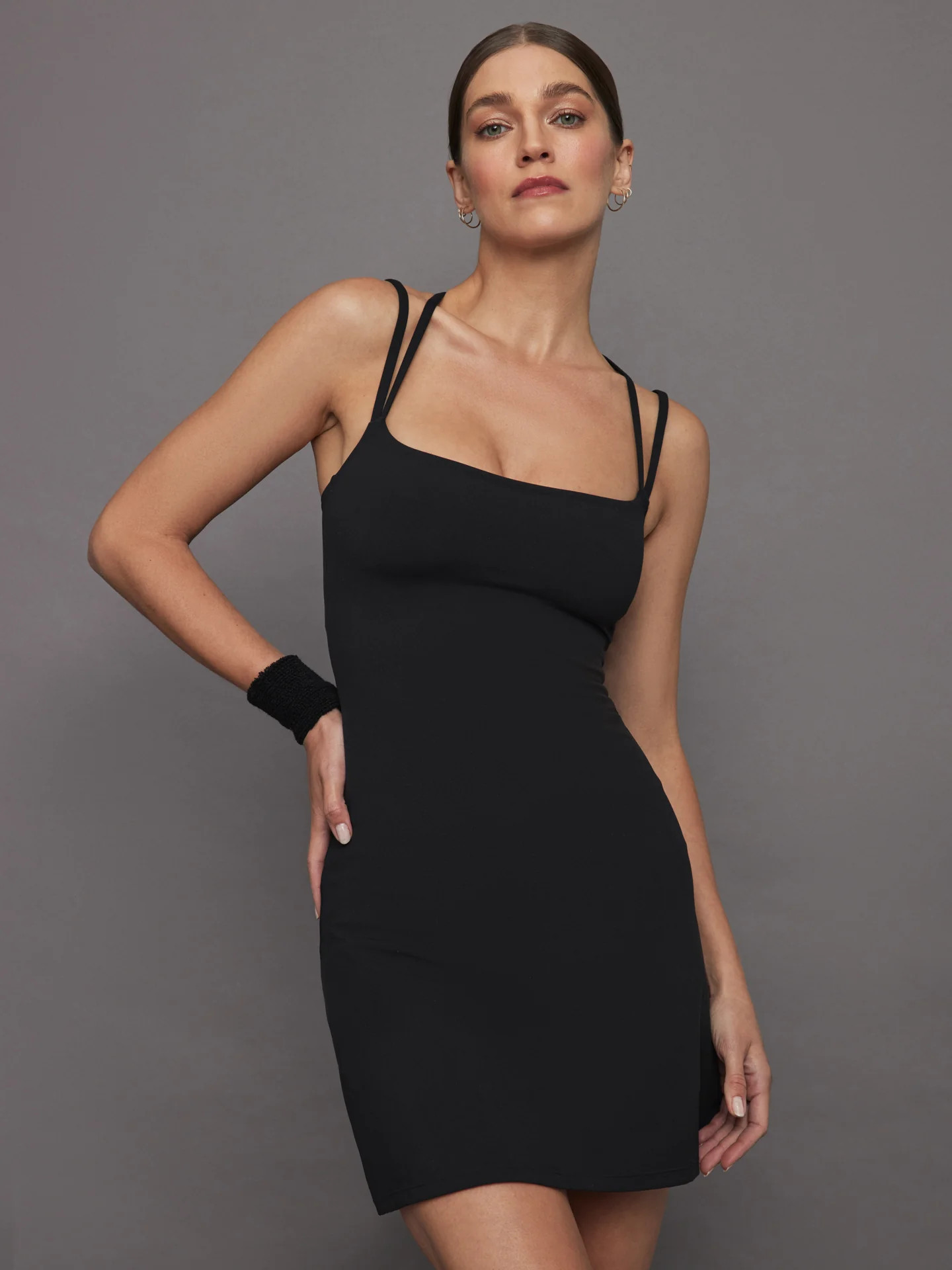 Strappy Dress in Melt - Black | Carbon38