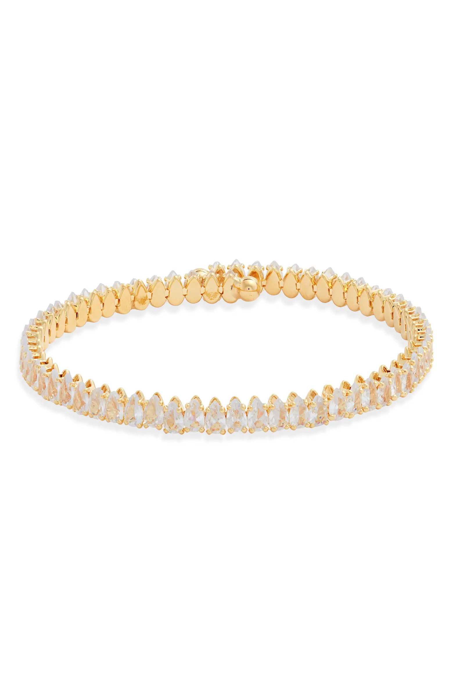 Cubic Zirconia Flex Cuff Bracelet | Nordstrom