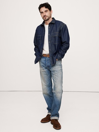Relaxed-Fit Denim Overshirt | Banana Republic (US)