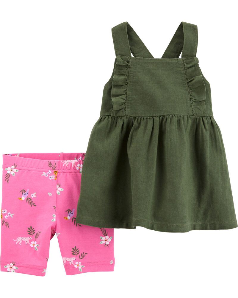 2-Piece Ruffle Tank & Floral Playground Short Set | Carter's