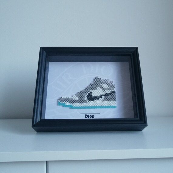 Frame Sneakers Pearls - Dior - Air Jordan 1 Christian Dior - pixel art | Etsy (US)