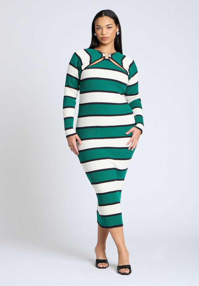 Striped Sweater Dress | Eloquii