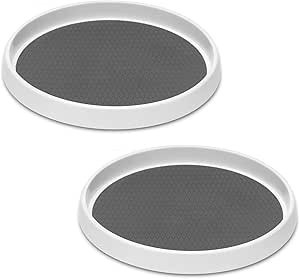 2 Set, 10 Inch Non-Skid Lazy Susan Organizers - Turntable Rack for Cabinet, Pantry Organization a... | Amazon (US)