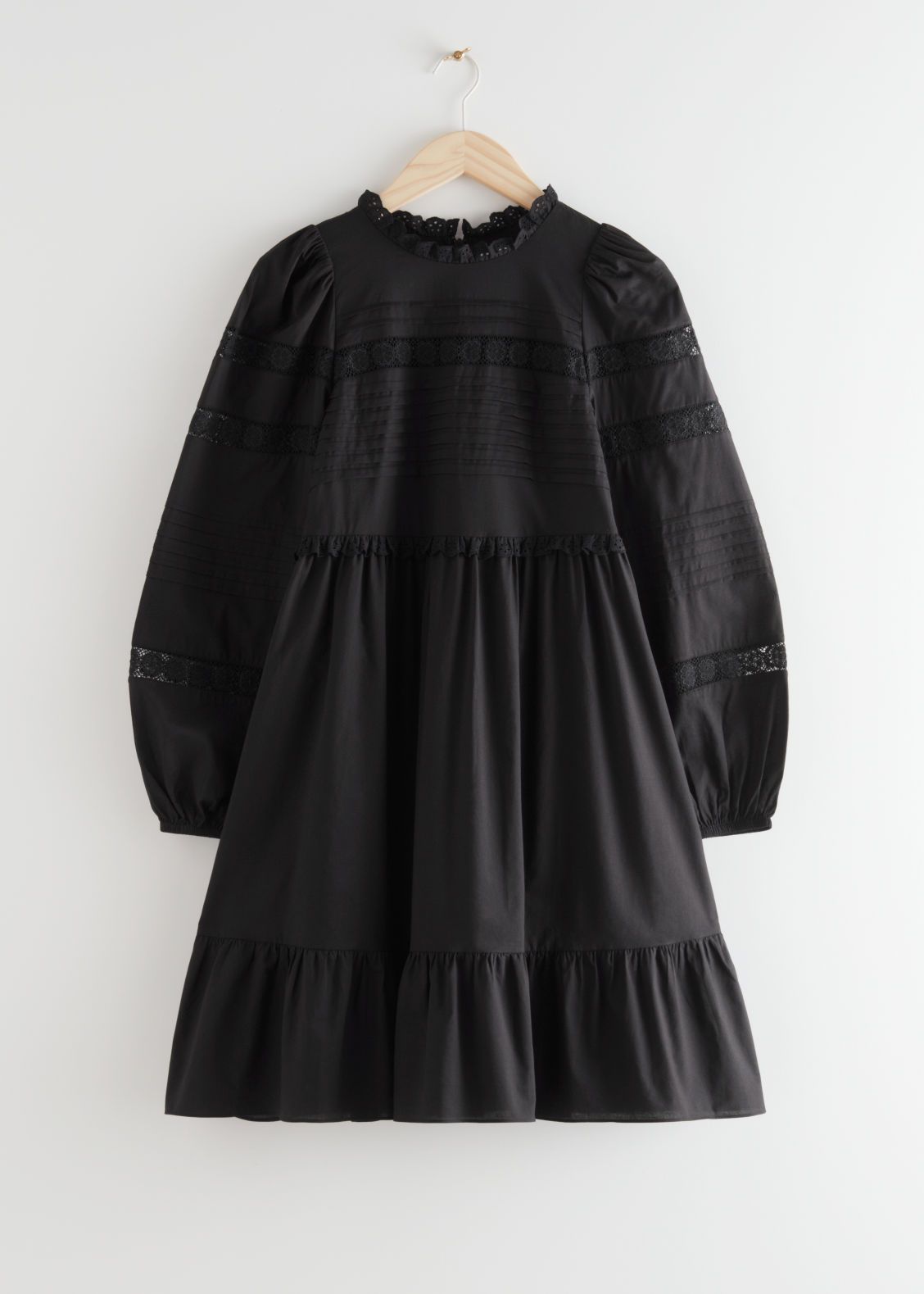 Tiered Mini Lace Dress - Black | & Other Stories (EU + UK)