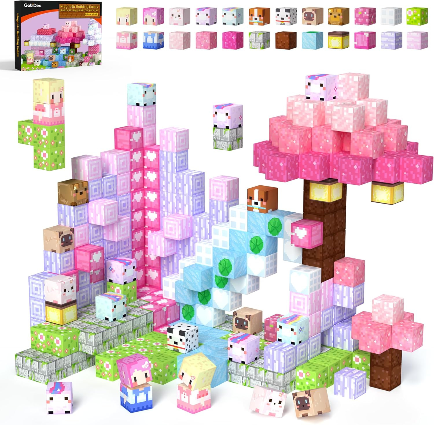 GobiDex Magnetic Blocks Kid Building Toys for 3+ Years Old Girls, STEM Sensory Gifts for Princess... | Amazon (US)