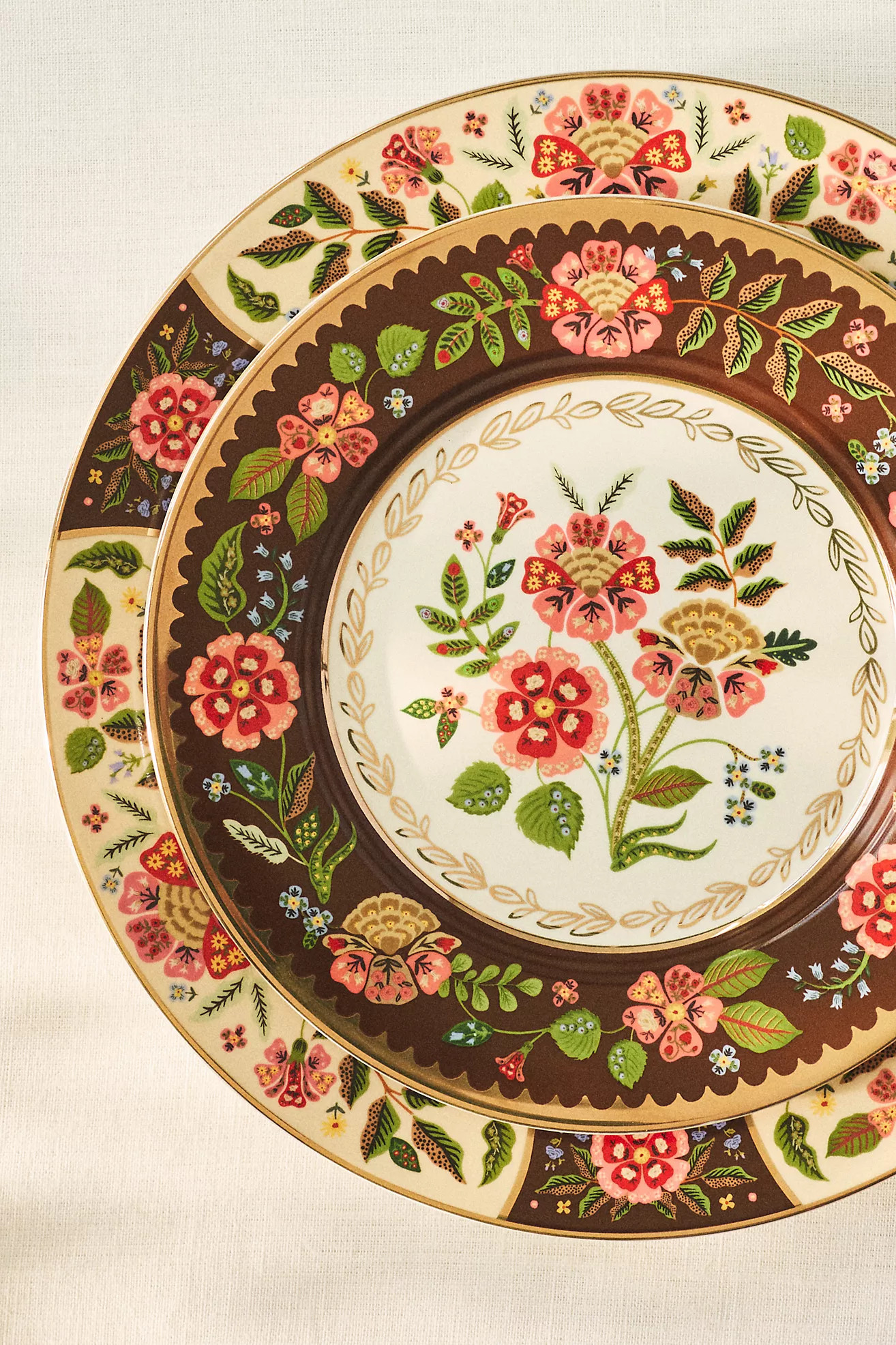 Rifle Paper Co. Gracie Dessert Plates, Set of 4 | Anthropologie (US)