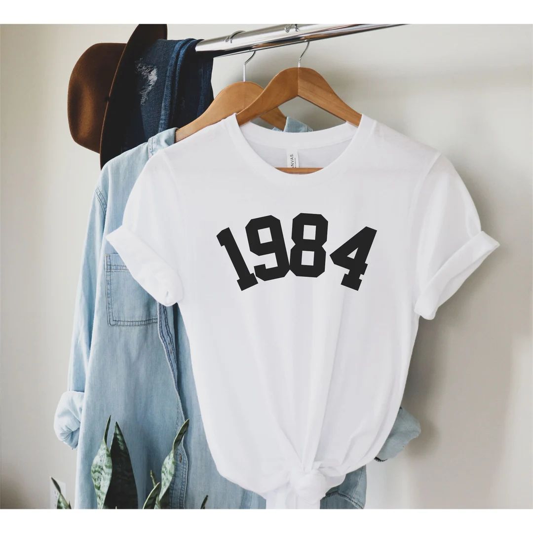 1984 Shirt, Born in 1984 Birthday T-shirt, Birthday Gift for Women, Birthday 1982 Top for Her, 19... | Etsy (US)