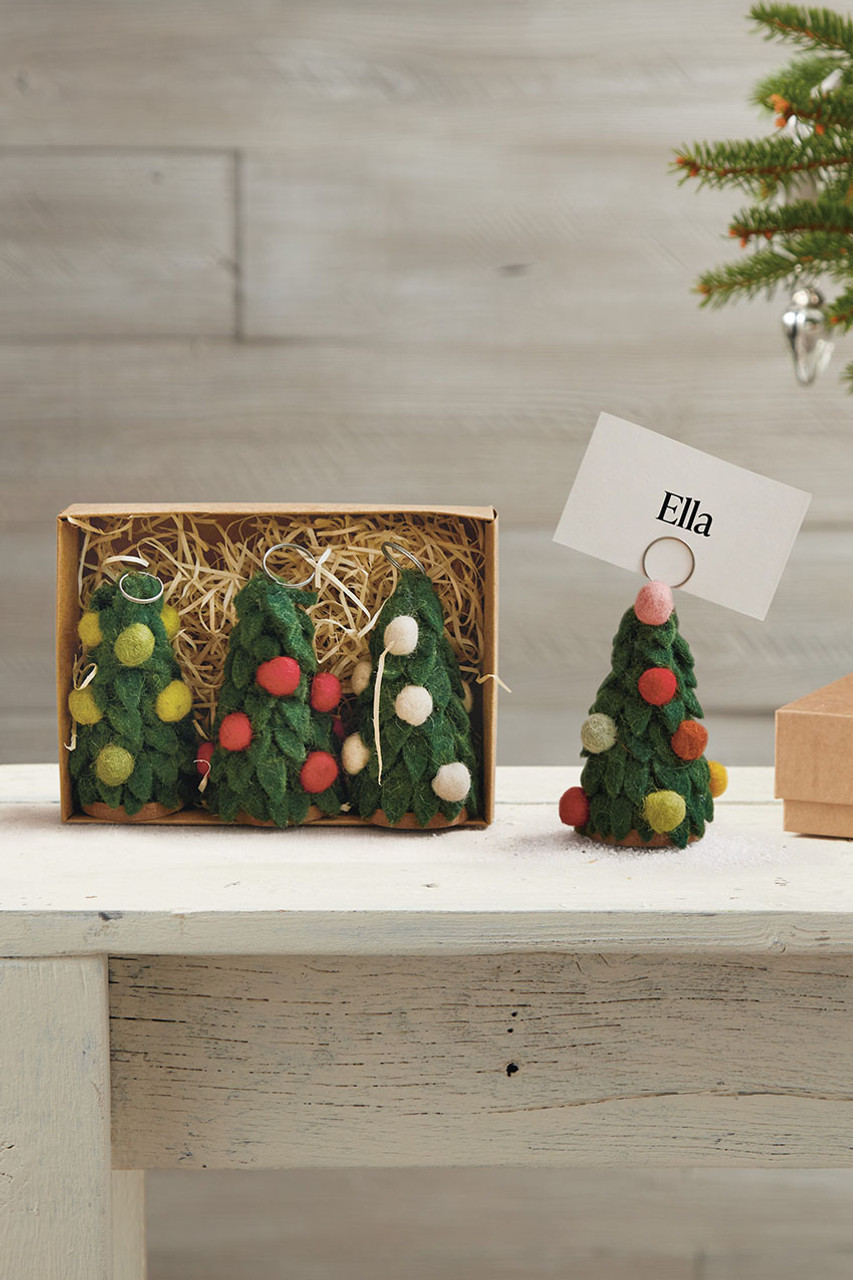 Christmas Tree Place Card Photo Holders, Set of 4 | Coldwater Creek