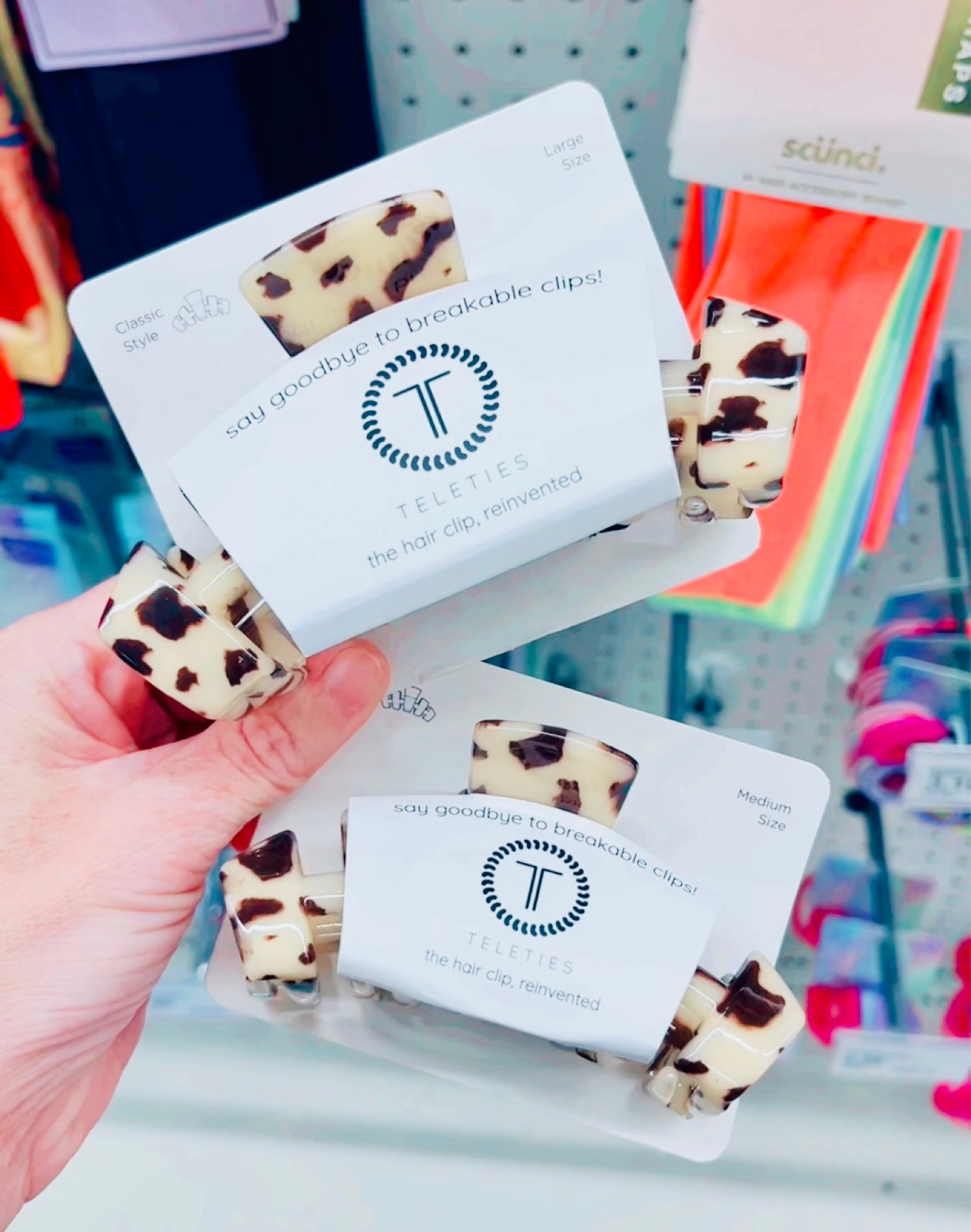 😍 Guess what y’all, your favorite unbreakable hair clips Teleties are NOW available at Target 🙌🏻! These hair clips are a MUST HAVE! The teeth on these amazing clips are bendable, making the grip on your hair so much stronger and holding your clip in place all day! Each hair clip is handmade AND Teleties is women owned brand, definitely making these hair clips even more of a MUST have! Grab you a Large, Medium, or Tiny Teleties Hair clip

#LTKstyletip #LTKbeauty