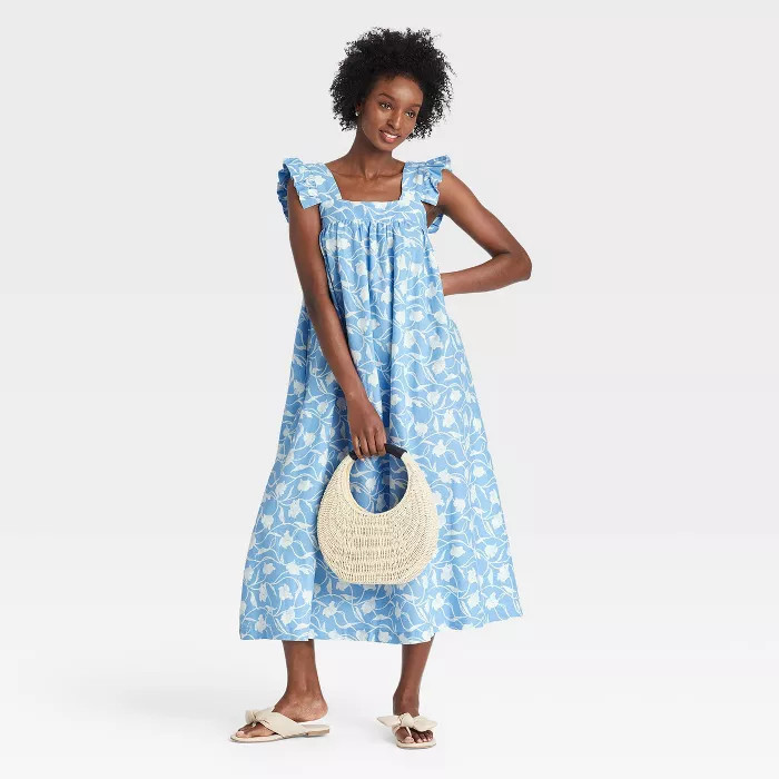Women's Short Ruffle Sleeve A-Line Dress - A New Day™ | Target