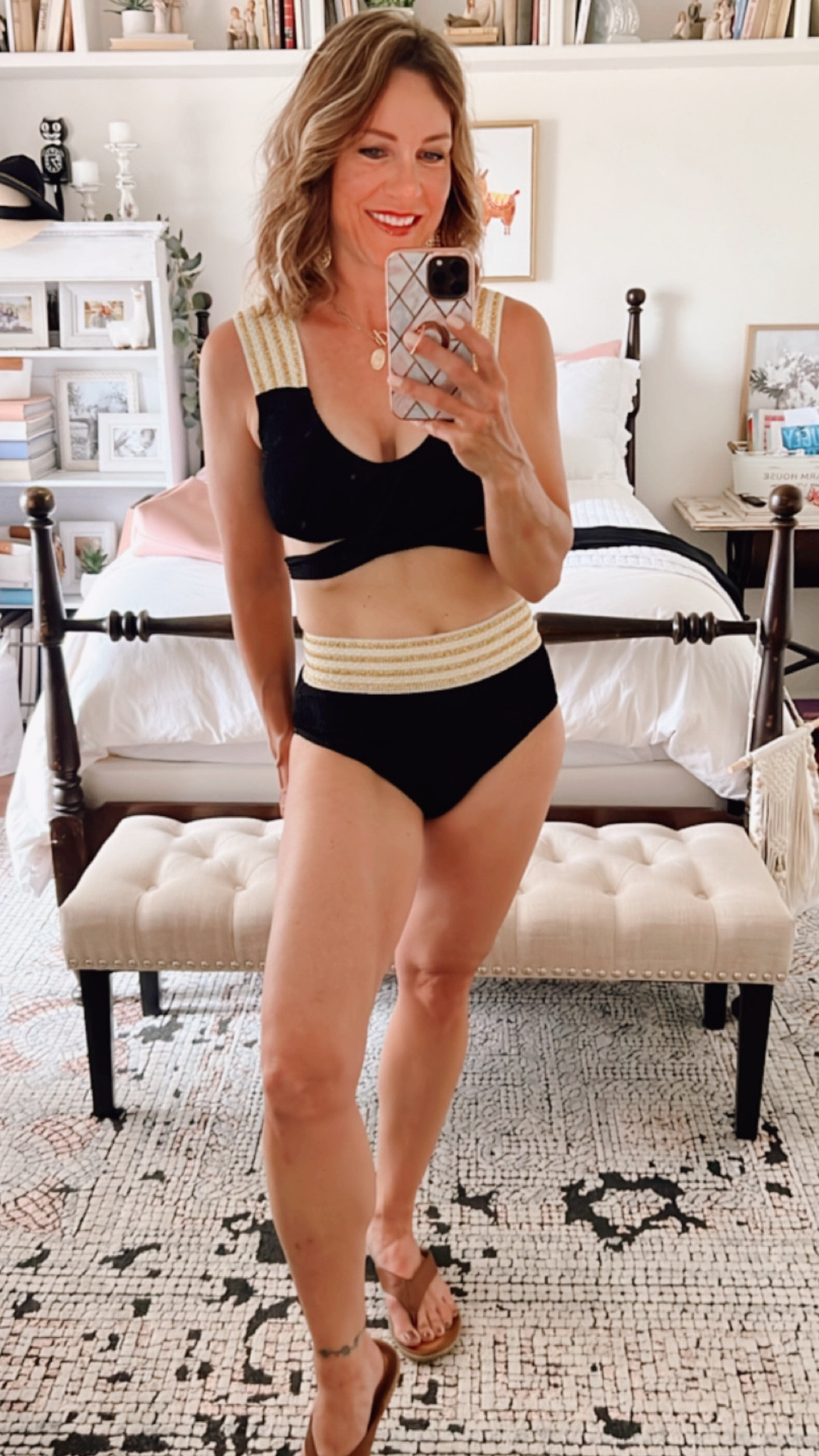 Vacation suit… check. Just need that vacation 🤪 check out my insta stories for my honest review. I am 5’8” athletic build 142 lbs the Medium fits me perfectly. Top is padded, bottoms are high rise and a bit cheeky (but not extreme) The material is textured and fun. click the link to shop!

#LTKswim #LTKtravel #LTKSeasonal