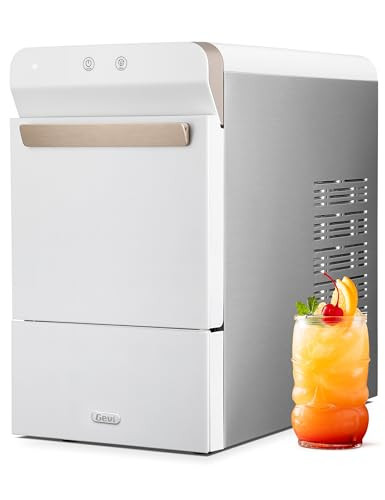 Gevi Household V2.0 Countertop Gemi Nugget Ice Maker | Self-Cleaning Pellet Ice Machine | Open and Pour Water Refill | Stainless Steel Housing | Fit Under Wall Cabinet | White | Amazon (US)