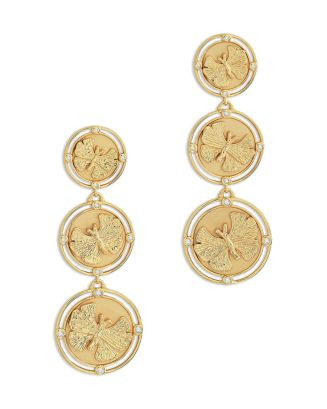 Anabel Aram Pavé Butterfly Coin Triple Drop Earrings in 18K Gold Plated | Bloomingdale's Jewelry... | Bloomingdale's (AU)