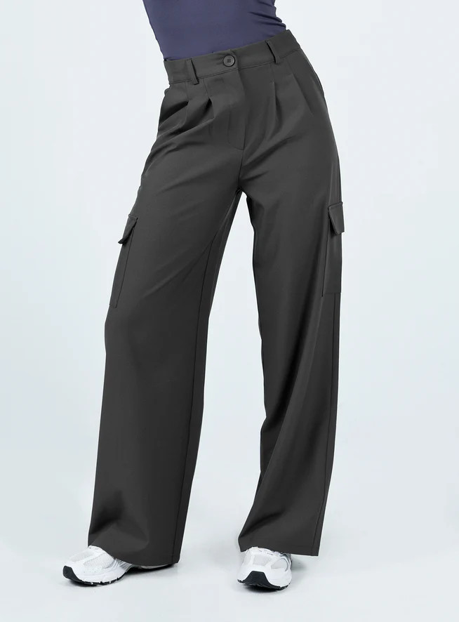 Archer Cargo Pants Slate | Princess Polly US