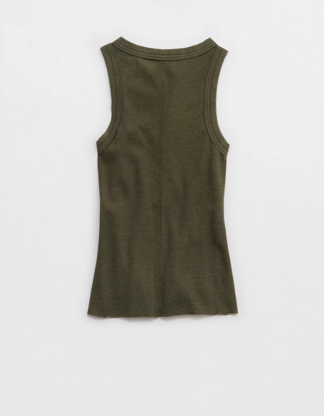 Aerie Unwind Waffle Henley Tank Top | Aerie