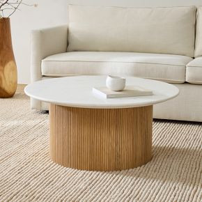 Ellington Marble Round Coffee Table (36") | West Elm (US)