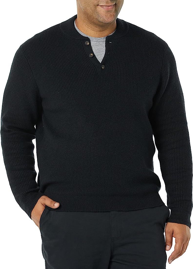 Amazon Essentials Men's Long-Sleeve Soft Touch Henley Sweater | Amazon (US)