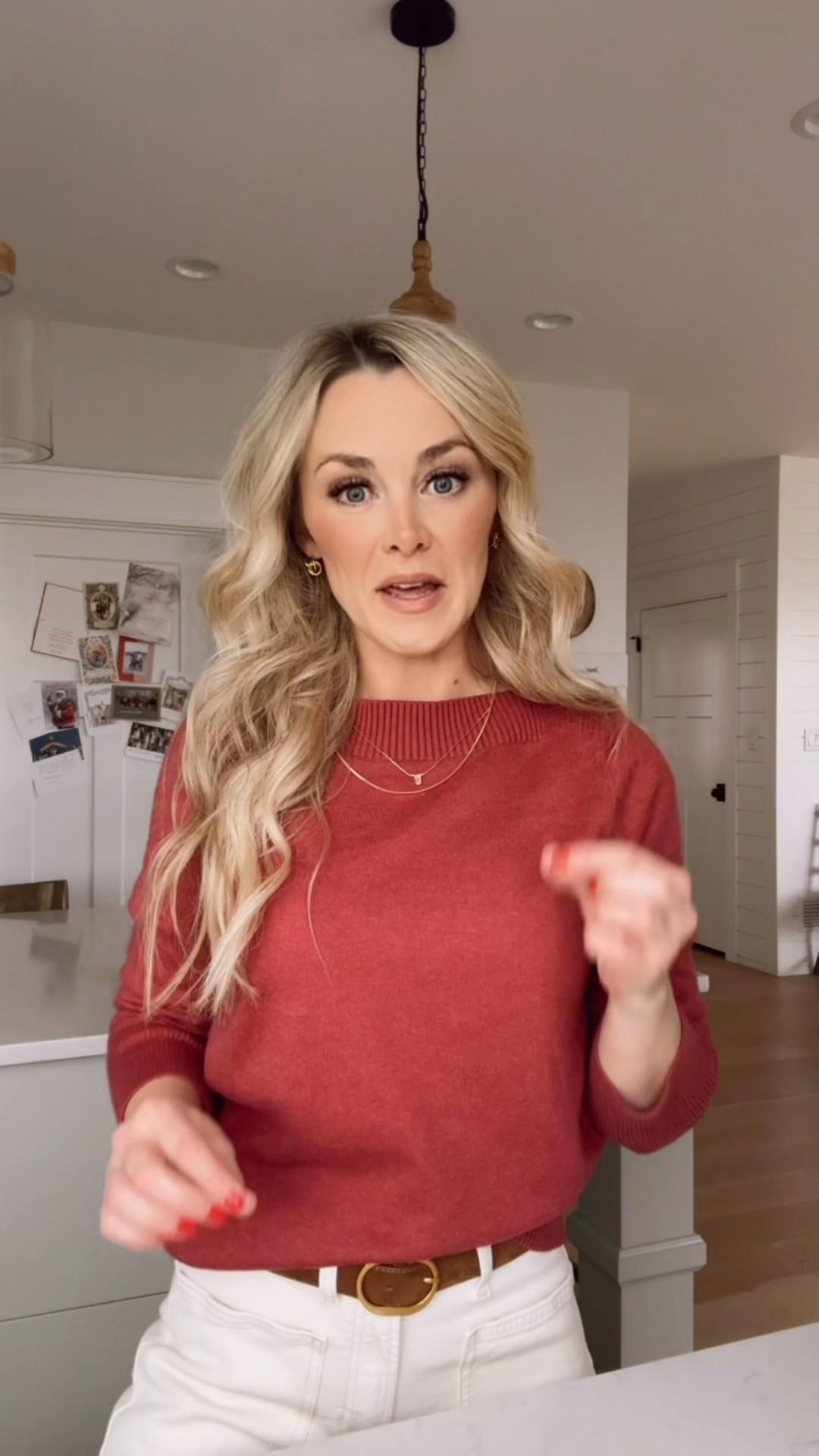 This sweater is gorgeous! It comes in a few colors but I love this cranberry color. I also really like the boatneck. Size down 1 as it runs a bit long. 

#LTKHoliday #LTKSaleAlert #LTKootd