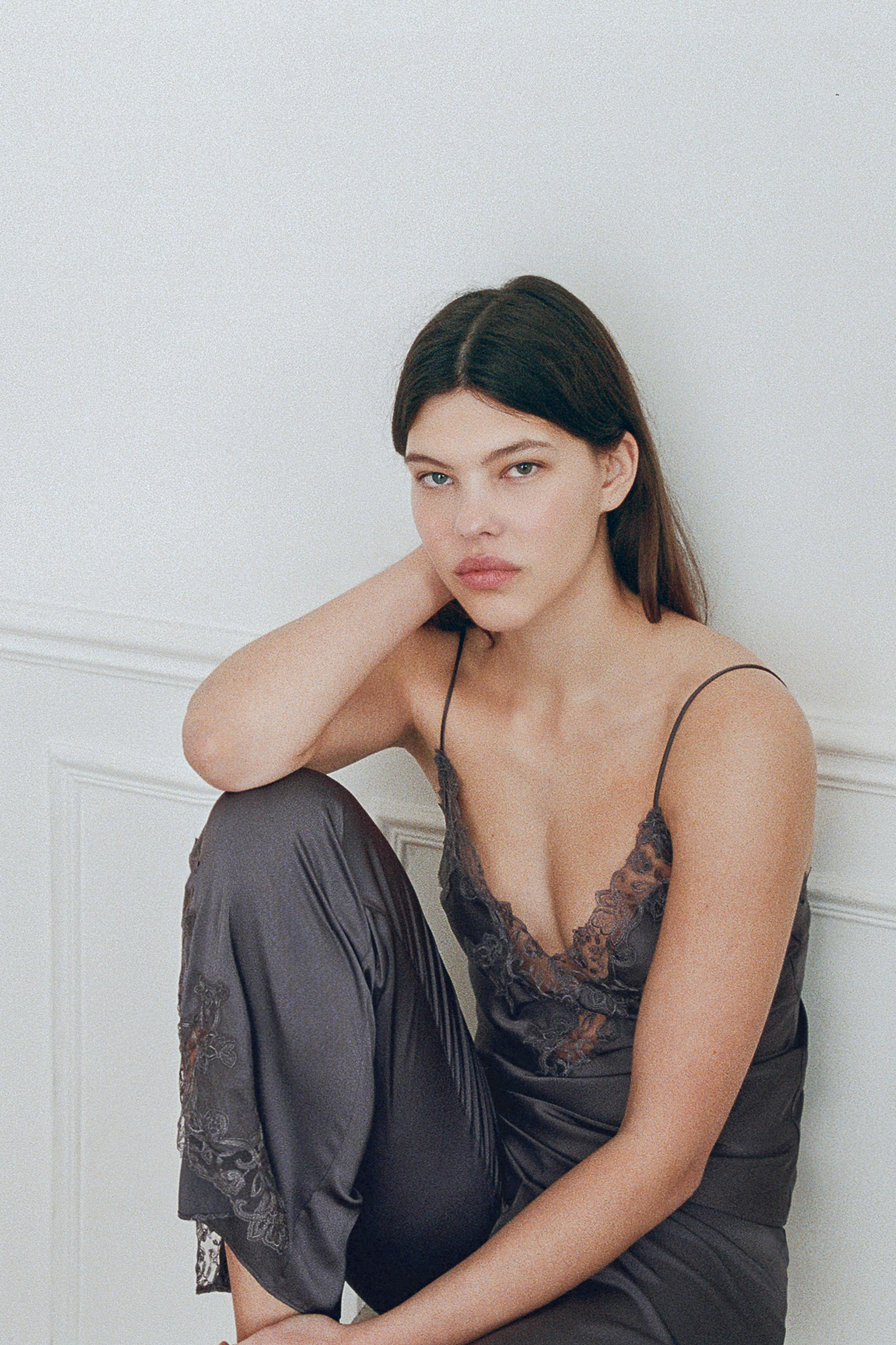 SATIN EFFECT LACE CAMISOLE | Zara US