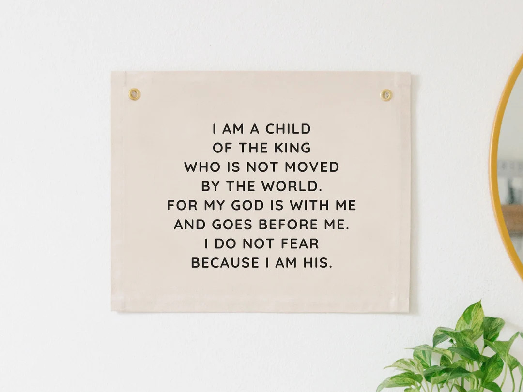 I Am A Child of the King Nursery Banner, Christian Boy Nursery Decor, Bible Verse Banner, Christi... | Etsy (US)