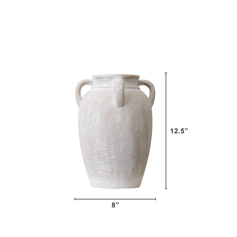 Mainstays 12" White Washed Textured Ceramic Vase | Walmart (US)