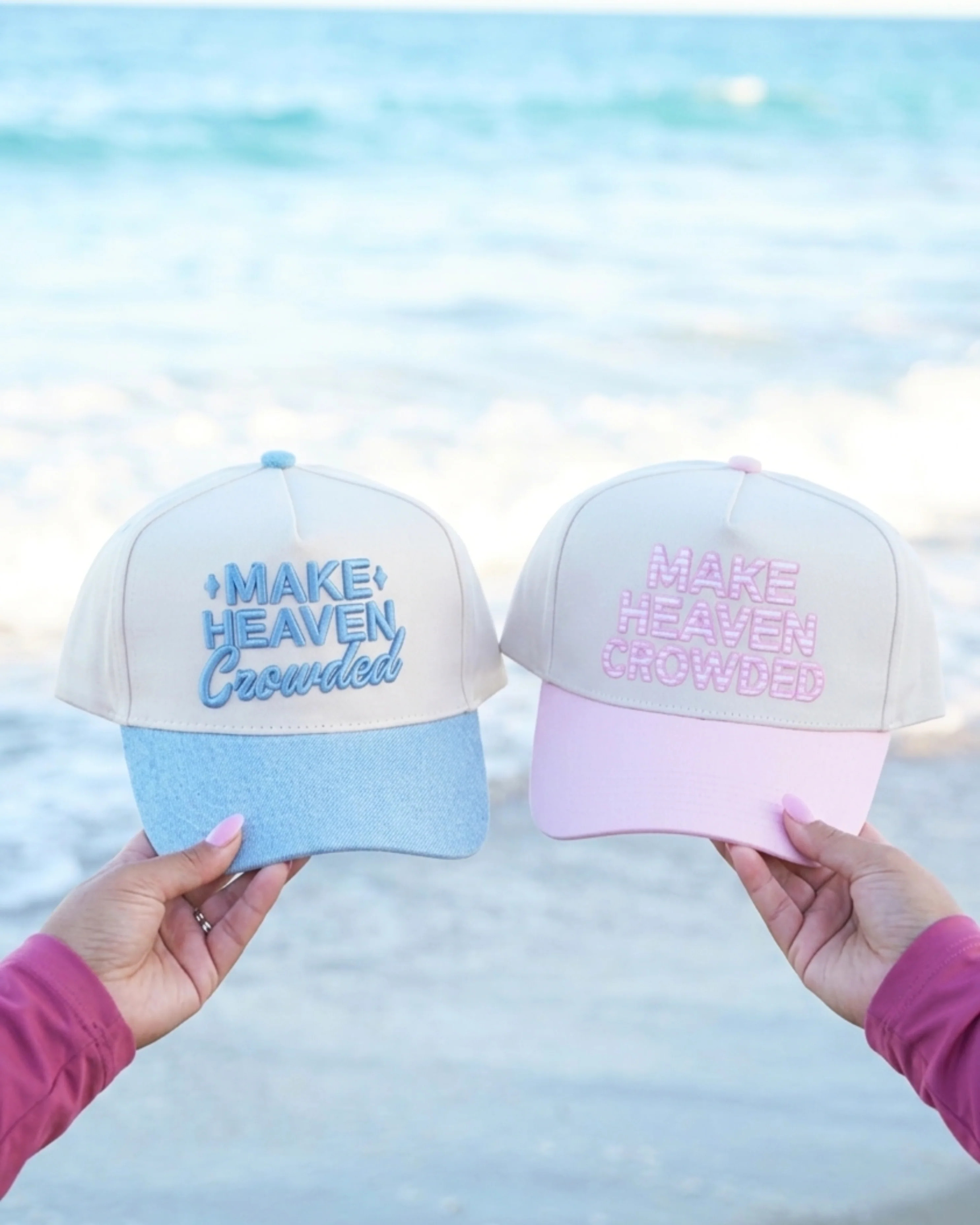 Make Heaven Crowded - Denim Vintage Trucker Hat | KenzKustomz
