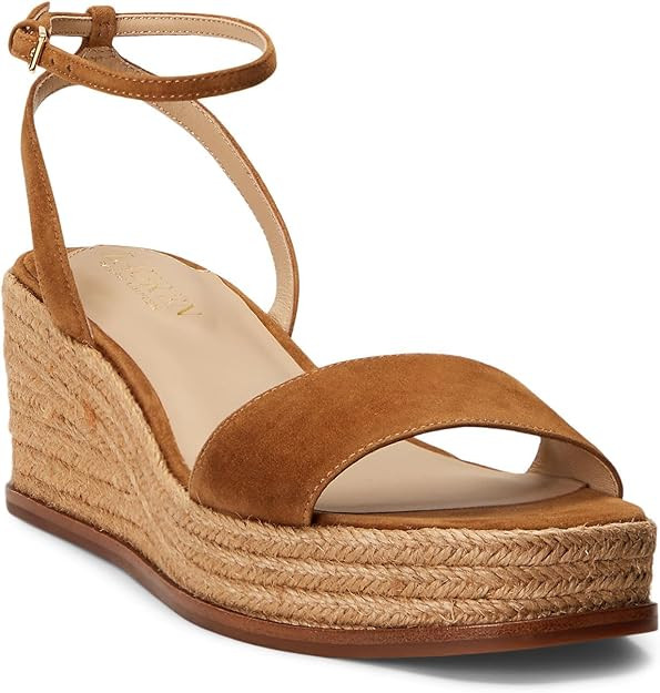 Lauren Ralph Lauren Women's Leona Suede Espadrille Wedge Sandal | Amazon (US)