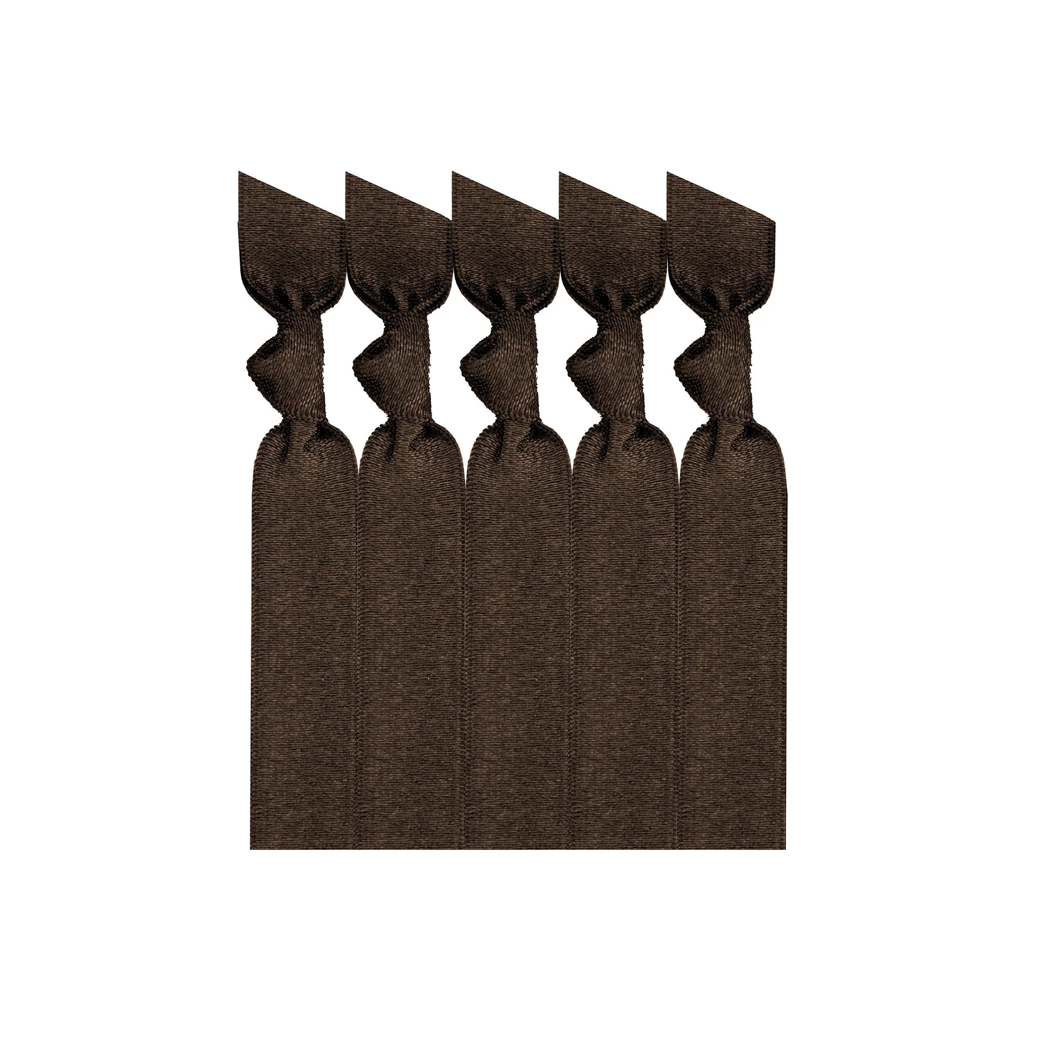 Cocoa Brown Knotted Hair Ties 5-Pack | Emi Jay