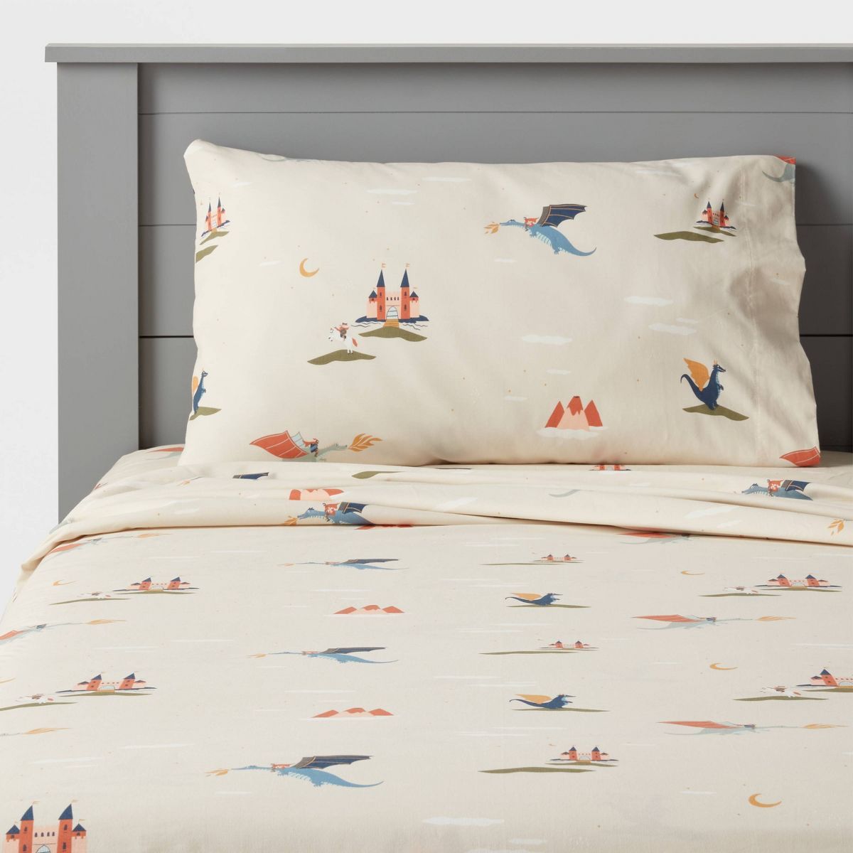 Dragon Cotton Kids' Sheet Set - Pillowfort™ | Target