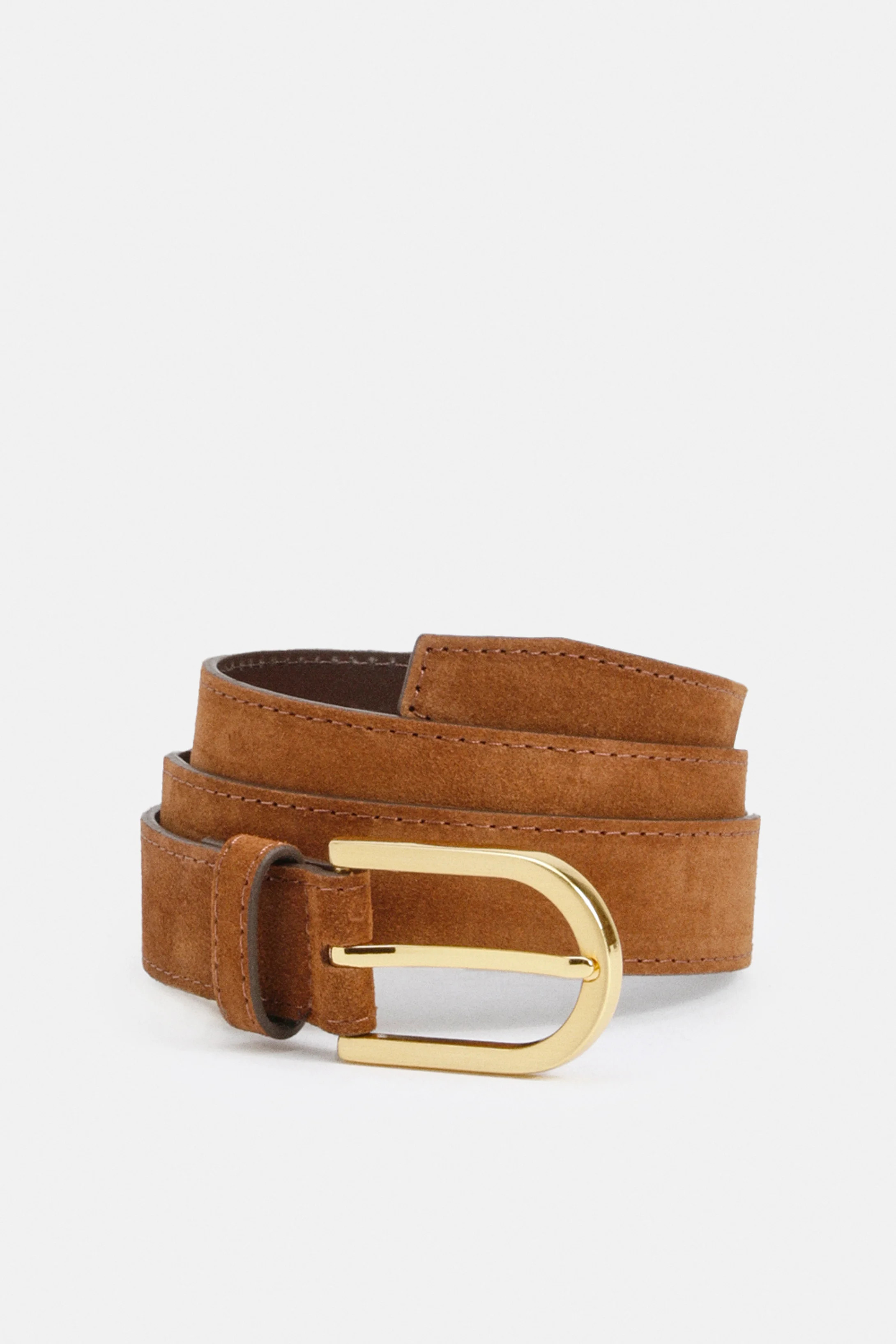 Suede Rounded Buckle Belt | Karen Millen UK + IE + DE + NL
