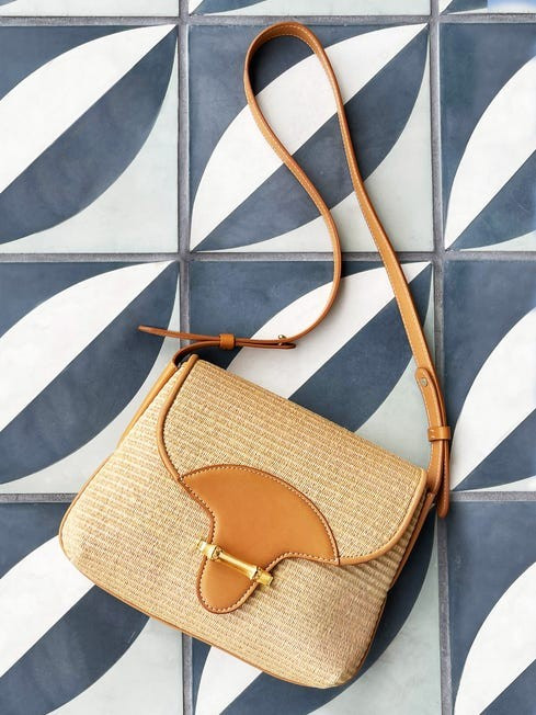 Nola Straw Messenger Bag | J.McLaughlin