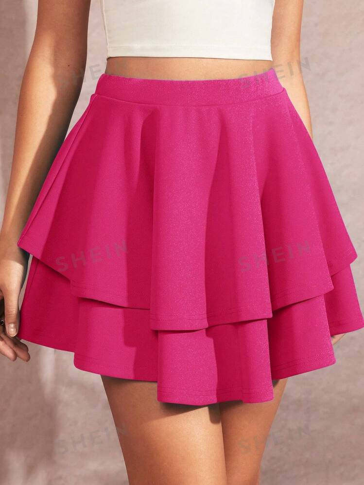 SHEIN BAE Women's Solid Knit Skirt | SHEIN USA | SHEIN