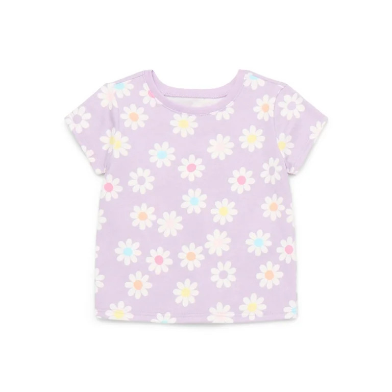 Garanimals Baby Girl Printed T-Shirt with Short Sleeves, Sizes 0M-24M | Walmart (US)