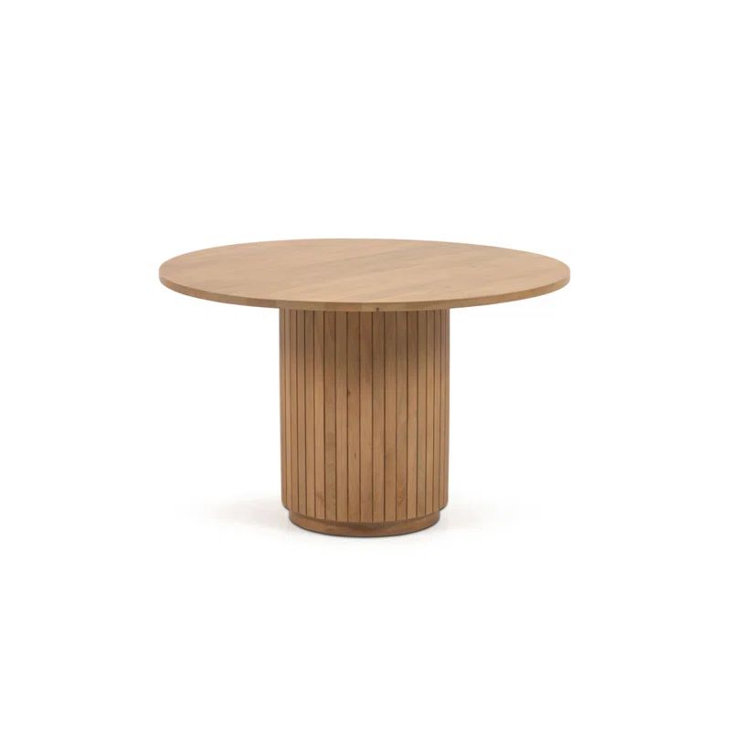 Licia 47.244'' Mango Solid Wood Pedestal Dining Table | Wayfair North America