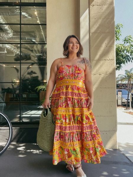 In LOVE with this stunning farm rio dress! All the details are everything. Wearing a size large but could have done an XL. Perfect for your next tropical vacation  

#LTKtravel #LTKcurves #LTKSeasonal