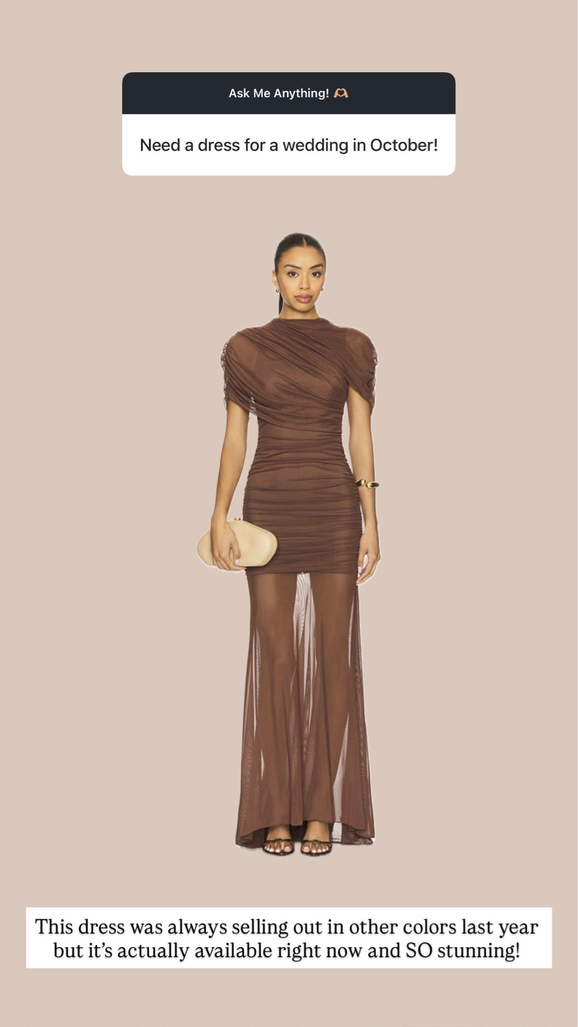 Perfect fall wedding guest dress in stock!! Revolve dress

#LTKNYFW #LTKootd #LTKWedding