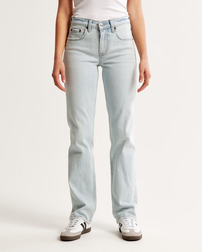 Women's Mid Rise 90s Straight Jean | Women's New Arrivals | Abercrombie.com | Abercrombie & Fitch (US)