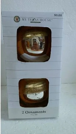 2 Count Gold Ball Christmas Ornaments, 5 in, by My Texas House | Walmart (US)