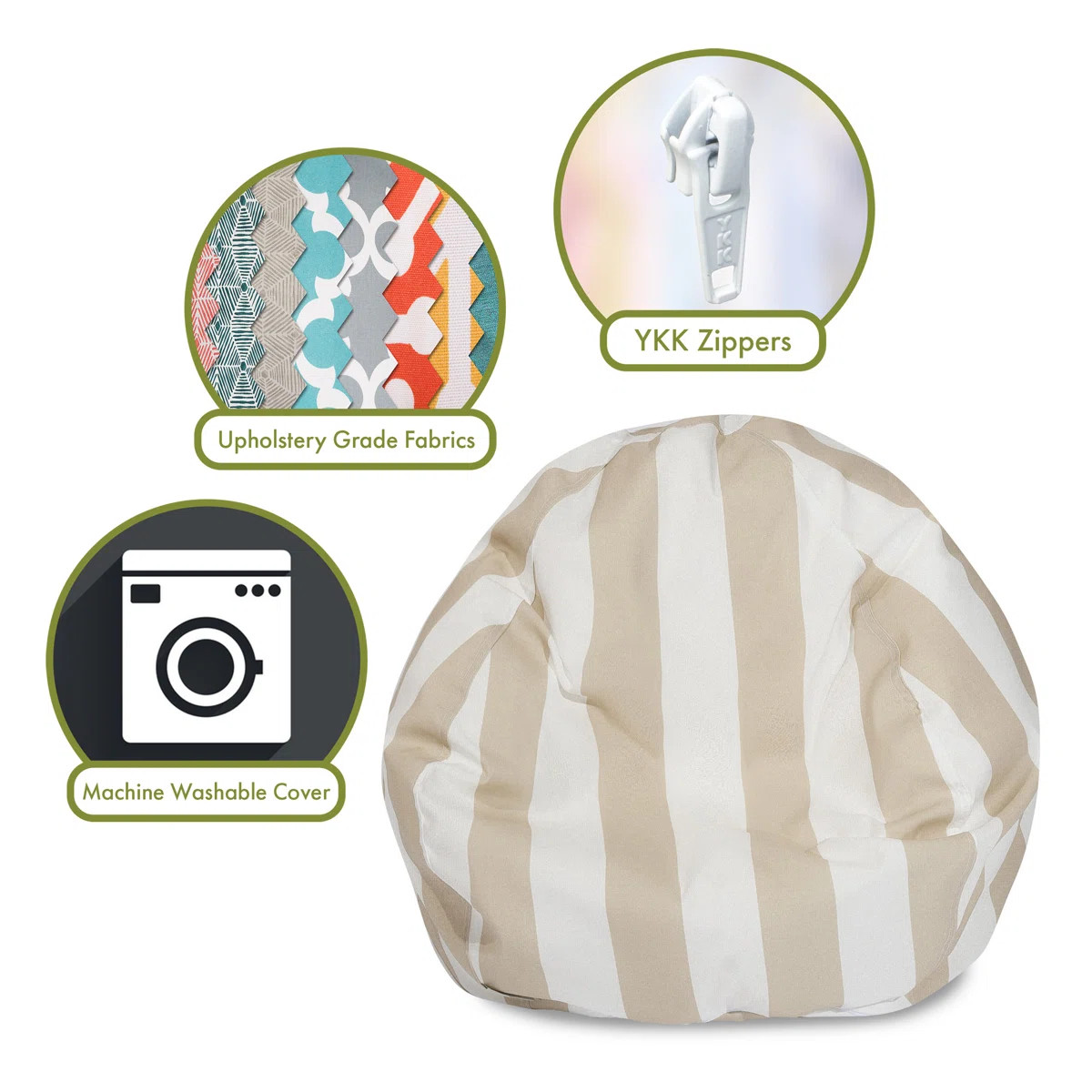 Polyester Outdoor Friendly Bean Bag Chair & Lounger | Wayfair North America