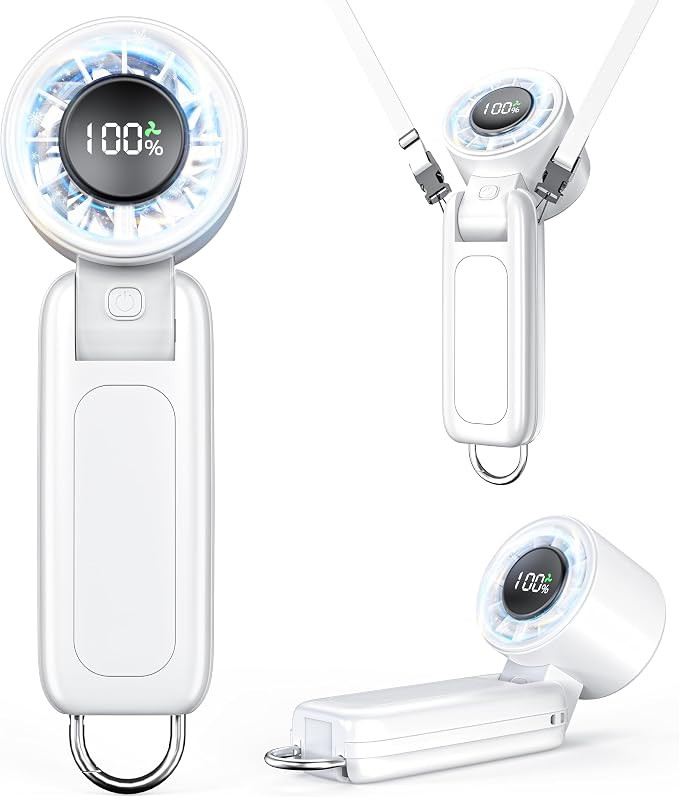 Portable Handheld Turbo Fan 5 Gear High Speed 9000mAh USB Rechargeable Personal [24H Max Cooling ... | Amazon (US)