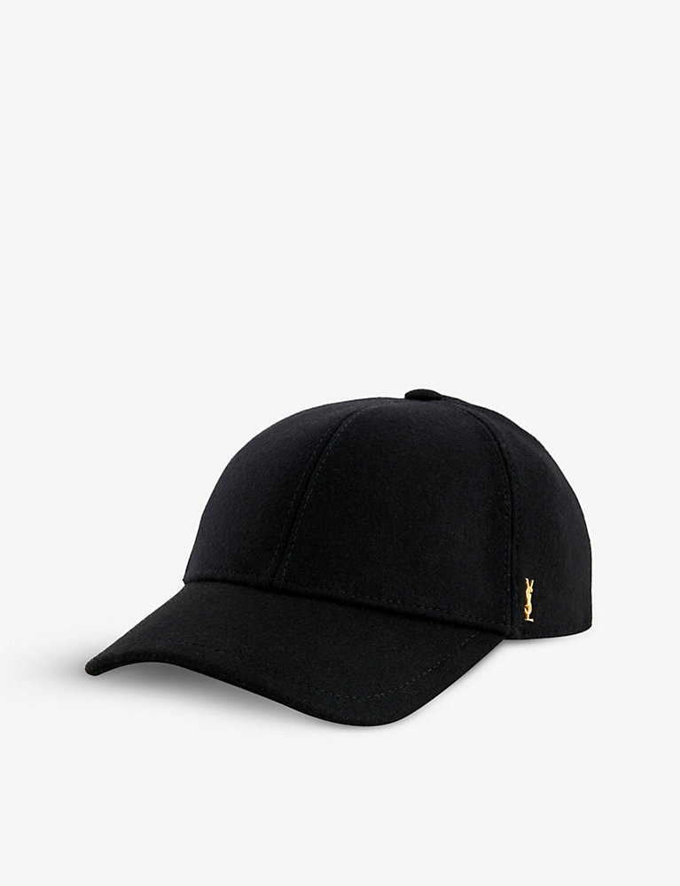 Brand-plaque curved-peak wool-blend baseball cap | Selfridges