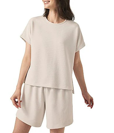 Splendid Scuba Knit Crew Neck Short Sleeve Tee - S | Dillard's
